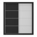 Guarda-Roupas Casal 2 Portas de Correr 4 Gavetas Chicago Multimóveis MP4268 Branco/Preto