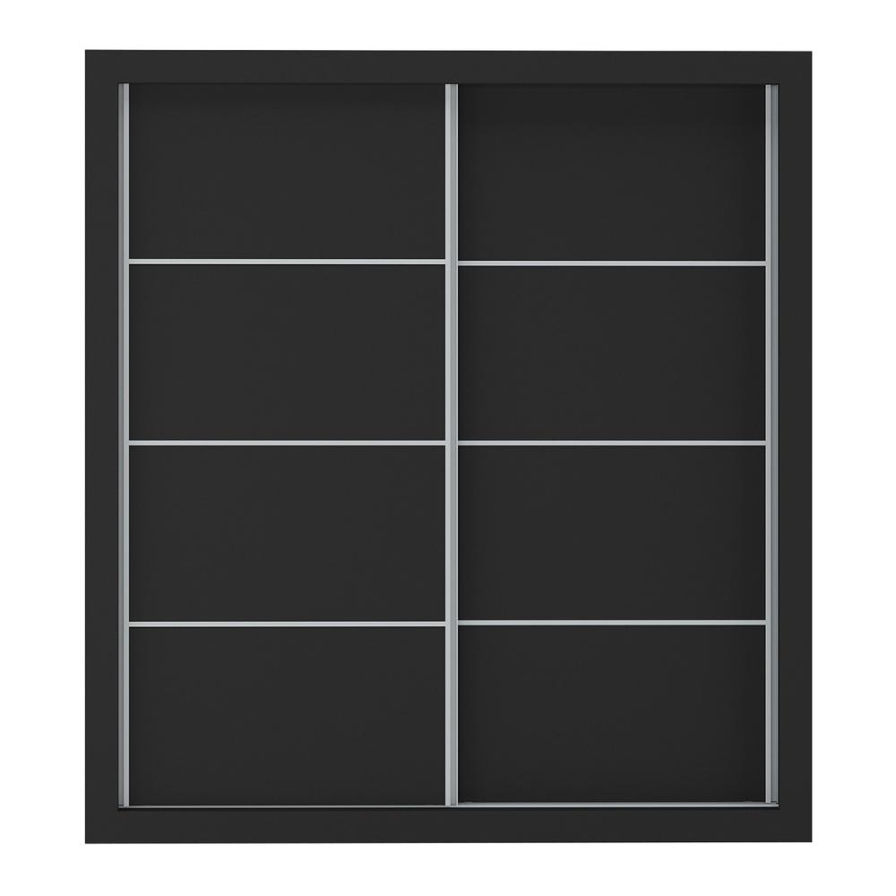 Guarda-Roupas Casal 2 Portas de Correr 4 Gavetas Chicago Multimóveis MP4315 Preto