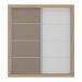 Guarda-Roupas Casal 2 Portas de Correr 4 Gavetas Dallas Multimóveis MP4270 Branco/Lacca Fumê