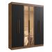 Guarda-Roupas Casal 6 Portas 180cm Multimóveis CR35262 Castanho/Preto