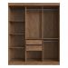 Guarda-Roupas Casal 6 Portas 180cm Multimóveis CR35262 Castanho/Preto