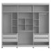 Guarda-Roupas Casal 6 Portas com Espelhos Multimóveis CR35242 Cinza