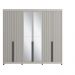 Guarda-Roupas Casal 6 Portas com Espelhos Multimóveis CR35242 Cinza