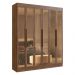 Guarda-Roupas Casal 6 Portas com Vidro Multimóveis CR35260 Castanho