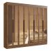 Guarda-Roupas Casal 8 Portas com Vidro Multimóveis CR35259 Castanho