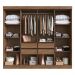 Guarda-Roupas Casal 8 Portas com Vidro Multimóveis CR35259 Castanho
