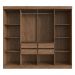 Guarda-Roupas Casal 8 Portas com Vidro Multimóveis CR35259 Castanho