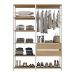 Guarda-Roupas Closet Modulado 135cm 2 Peças com 2 Gavetas Multimóveis MP4320 Branco/Madeirado