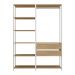 Guarda-Roupas Closet Modulado 135cm 2 Peças com 2 Gavetas Multimóveis MP4320 Branco/Madeirado