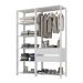 Guarda-Roupas Closet Modulado 135cm 2 Peças com 2 Gavetas e Cabideiro Multimóveis MP4320 Branco