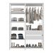 Guarda-Roupas Closet Modulado 135cm 2 Peças com 2 Gavetas e Cabideiro Multimóveis MP4320 Branco
