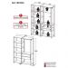 Guarda-Roupas Closet Modulado 2 Peças com 2 Gavetas e Cabideiro Multimóveis MP4320 Preto/Madeirado