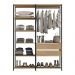 Guarda-Roupas Closet Modulado 2 Peças com 2 Gavetas e Cabideiro Multimóveis MP4320 Preto/Madeirado