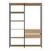 Guarda-Roupas Closet Modulado 2 Peças com 2 Gavetas e Cabideiro Multimóveis MP4320 Preto/Madeirado