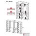 Guarda-Roupas Closet Modulado 205cm 4 Peças com 4 Gavetas e Cabideiros Multimóveis MP4321 Preto/Madeirado