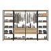 Guarda-Roupas Closet Modulado 205cm 4 Peças com 4 Gavetas e Cabideiros Multimóveis MP4321 Preto/Madeirado
