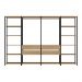 Guarda-Roupas Closet Modulado 205cm 4 Peças com 4 Gavetas e Cabideiros Multimóveis MP4321 Preto/Madeirado