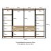Guarda-Roupas Closet Modulado 205cm 4 Peças com 4 Gavetas e Cabideiros Multimóveis MP4321 Preto/Madeirado