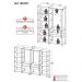 Guarda-Roupas Closet Modulado 270cm 4 Peças com 4 Gavetas Multimóveis MP4321 Branco/Madeirado