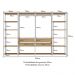 Guarda-Roupas Closet Modulado 270cm 4 Peças com 4 Gavetas Multimóveis MP4321 Branco/Madeirado