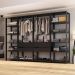 Guarda-Roupas Closet Modulado 270cm 4 Peças com 4 Gavetas e Cabideiros Multimóveis MP4321 Preto