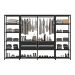 Guarda-Roupas Closet Modulado 270cm 4 Peças com 4 Gavetas e Cabideiros Multimóveis MP4321 Preto