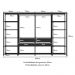 Guarda-Roupas Closet Modulado 270cm 4 Peças com 4 Gavetas e Cabideiros Multimóveis MP4321 Preto