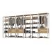 Guarda-Roupas Closet Modulado 405cm 6 Peças com 6 Gavetas Multimóveis MP4322 Branco/Madeirado