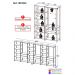 Guarda-Roupas Closet Modulado 405cm 6 Peças com 6 Gavetas Multimóveis MP4322 Branco/Madeirado