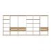 Guarda-Roupas Closet Modulado 405cm 6 Peças com 6 Gavetas Multimóveis MP4322 Branco/Madeirado