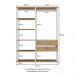 Guarda-Roupas Closet Modulado 405cm 6 Peças com 6 Gavetas Multimóveis MP4322 Branco/Madeirado