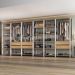 Guarda-Roupas Closet Modulado 405cm 6 Peças com 6 Gavetas Multimóveis MP4322 Branco/Madeirado