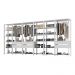 Guarda-Roupas Closet Modulado 405cm 6 Peças com 6 Gavetas e Cabideiros Multimóveis MP4322 Branco