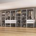 Guarda-Roupas Closet Modulado 405cm 6 Peças com 6 Gavetas e Cabideiros Multimóveis MP4322 Branco