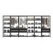 Guarda-Roupas Closet Modulado 405cm 6 Peças com 6 Gavetas e Cabideiros Multimóveis MP4322 Preto