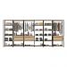 Guarda-Roupas Closet Modulado 405cm 6 Peças com 6 Gavetas e Cabideiros Multimóveis MP4322 Preto/Madeirado