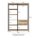 Guarda-Roupas Closet Modulado 405cm 6 Peças com 6 Gavetas e Cabideiros Multimóveis MP4322 Preto/Madeirado