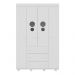 Guarda-Roupas Infantil 4 Portas e 3 Gavetas Picolé Multimóveis BB2894 Branco