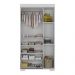 Guarda-Roupas Infantil Flex 3 Portas e 2 Gavetas Algodão Doce Multimóveis MP4245 Branco
