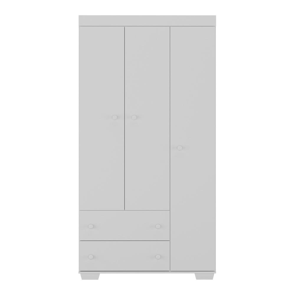 Guarda-Roupas Infantil Flex 3 Portas e 2 Gavetas Algodão Doce Multimóveis MP4245 Branco