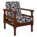 Jogo de Sofá Madeira Maciça Liz 3 Lugares e 2 Poltronas Multimóveis CR45274 Floral Rosa