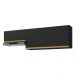 Kit 2 Armários de Cozinha Aéreos 3 Portas Veneza Multimóveis MP2145 Preto/Dourado
