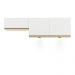 Kit 2 Armários de Cozinha Aéreos 3 Portas com Leds Veneza Multimóveis MP2146 Branco/Dourado