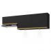 Kit 2 Armários de Cozinha Aéreos 3 Portas com Leds Veneza Multimóveis MP2146 Preto/Dourado