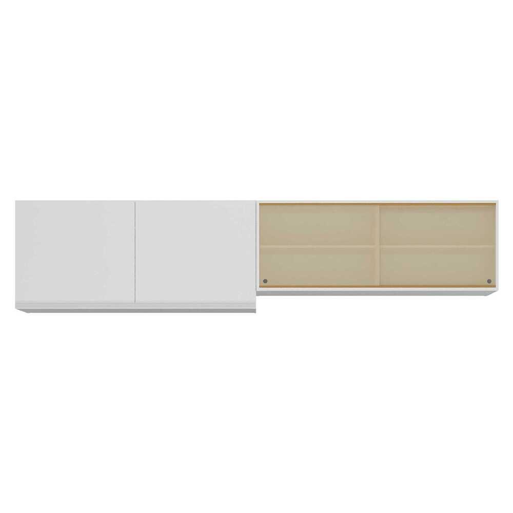 Kit 2 Armários de Cozinha Aéreos 4 Portas Veneza Multimóveis MP2150 Branco