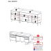 Kit 2 Balcões Gabinete Pia 150 cm e Cooktop 70 cm Veneza GB Multimóveis MP2073 Preto