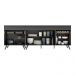 Kit 2 Balcões Gabinete Pia 150 cm e Cooktop 70 cm Veneza Multimóveis MP2073.895 Preto