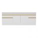 Kit 2 Balcões com Rodapé Gabinete Pia 150 cm e Cooktop 70 cm Veneza GW Multimóveis MP2108 Branco