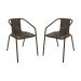 Kit 2 Cadeiras de Jardim Junco Sintético Multimóveis CR8006 Café Mesclado