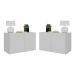Kit 2 Mesas de Cabeceira 2 Portas Multimóveis MP4135 Branco